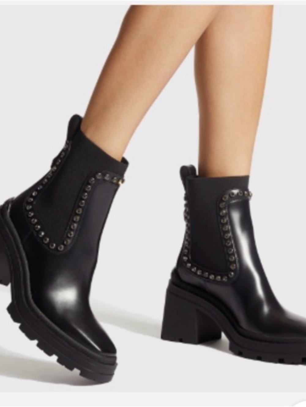 JIMMY CHOO Veronique 80 Crystal-Embellished Leather Chelsea Boots US 11 New